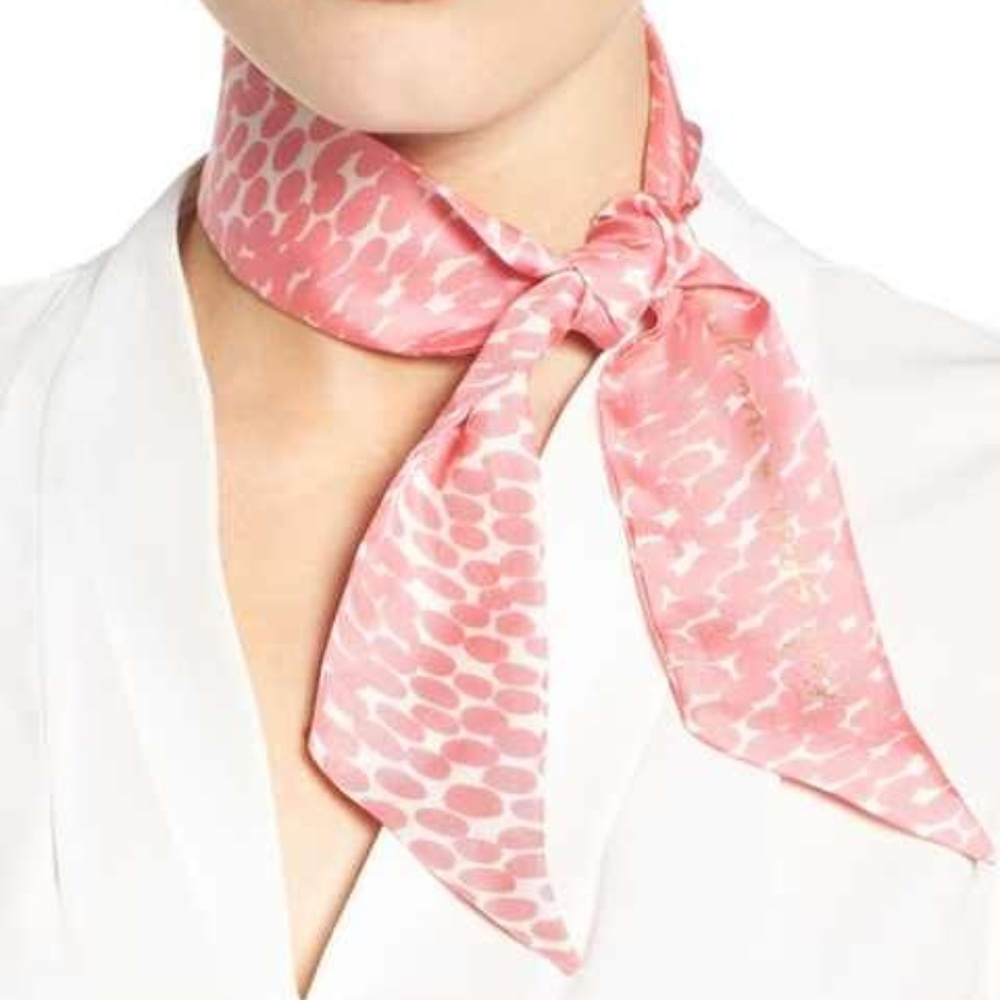 Kate Spade Dappled Skinny Scarf in PINK!